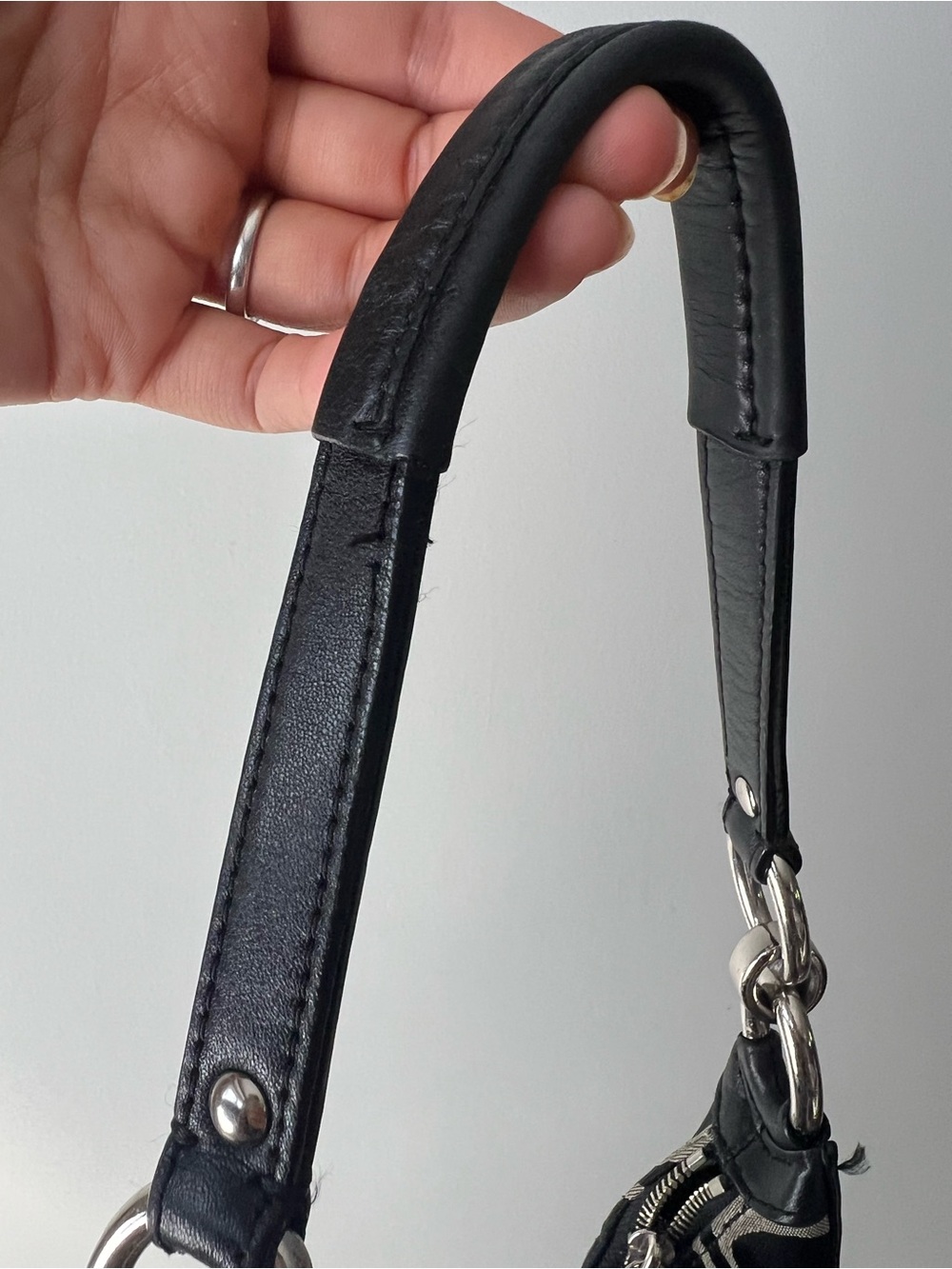 Coach Kristin Black Signature Canvas Hobo Bag - Picture 3 of 8